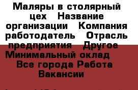 Маляры в столярный цех › Название организации ­ Компания-работодатель › Отрасль предприятия ­ Другое › Минимальный оклад ­ 1 - Все города Работа » Вакансии   